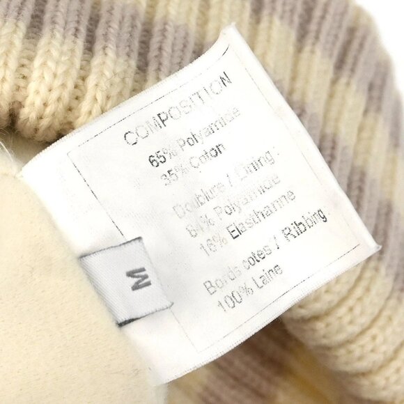 Chanel White Sport Line Knit Cap #M Small Good main image 4